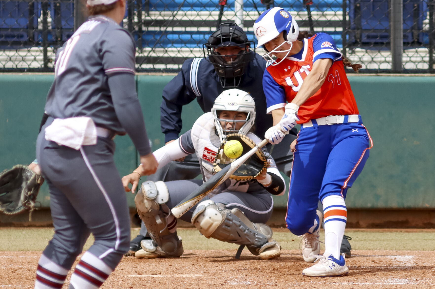 Photos: UTA softball gets swept by Troy University, extends losing streak